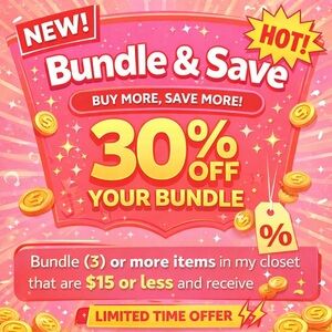 🎀BUNDLE and SAVE🎀 Add (3) or more items $15 or less to a Bundle ❗️
